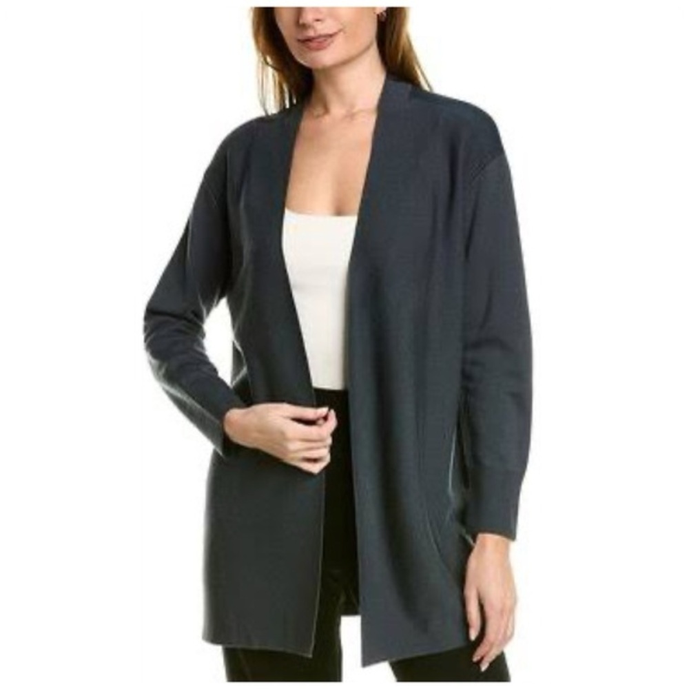 LAFAYETTE 148 New York Open Cardigan Sweater, Steel Blue/ Gray, Size: XL
